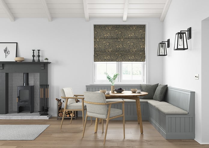 Indira, Charcoal - Twist&Fit Roman Blind - Image 5